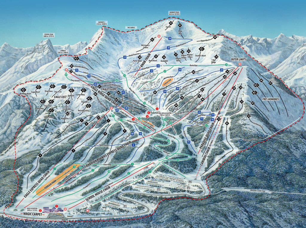 Jasper Canada ski map